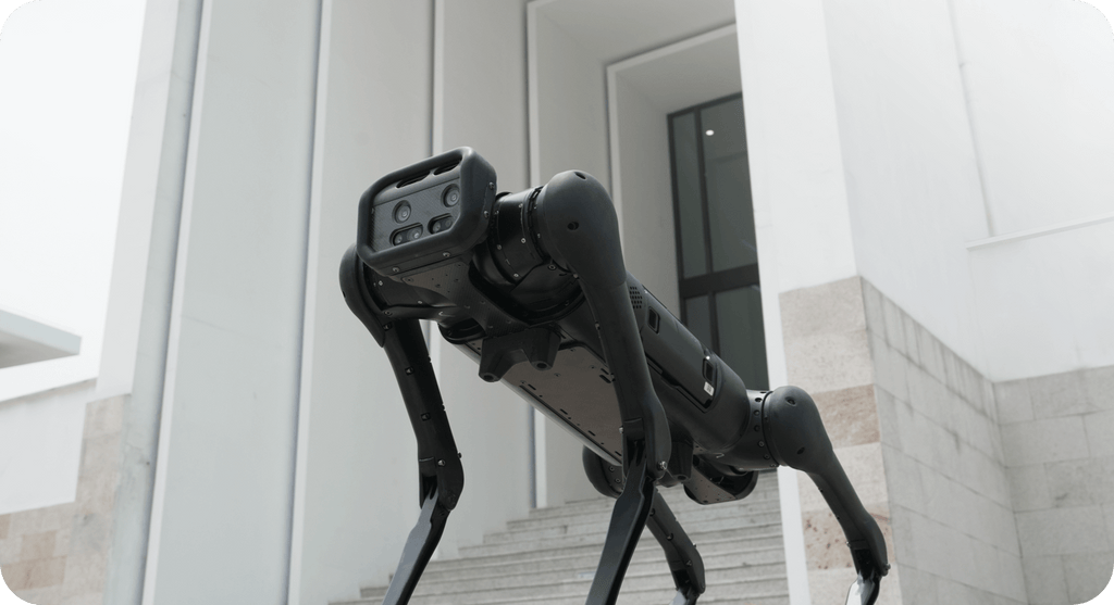 Unitree AlienGo quadruped robot hero